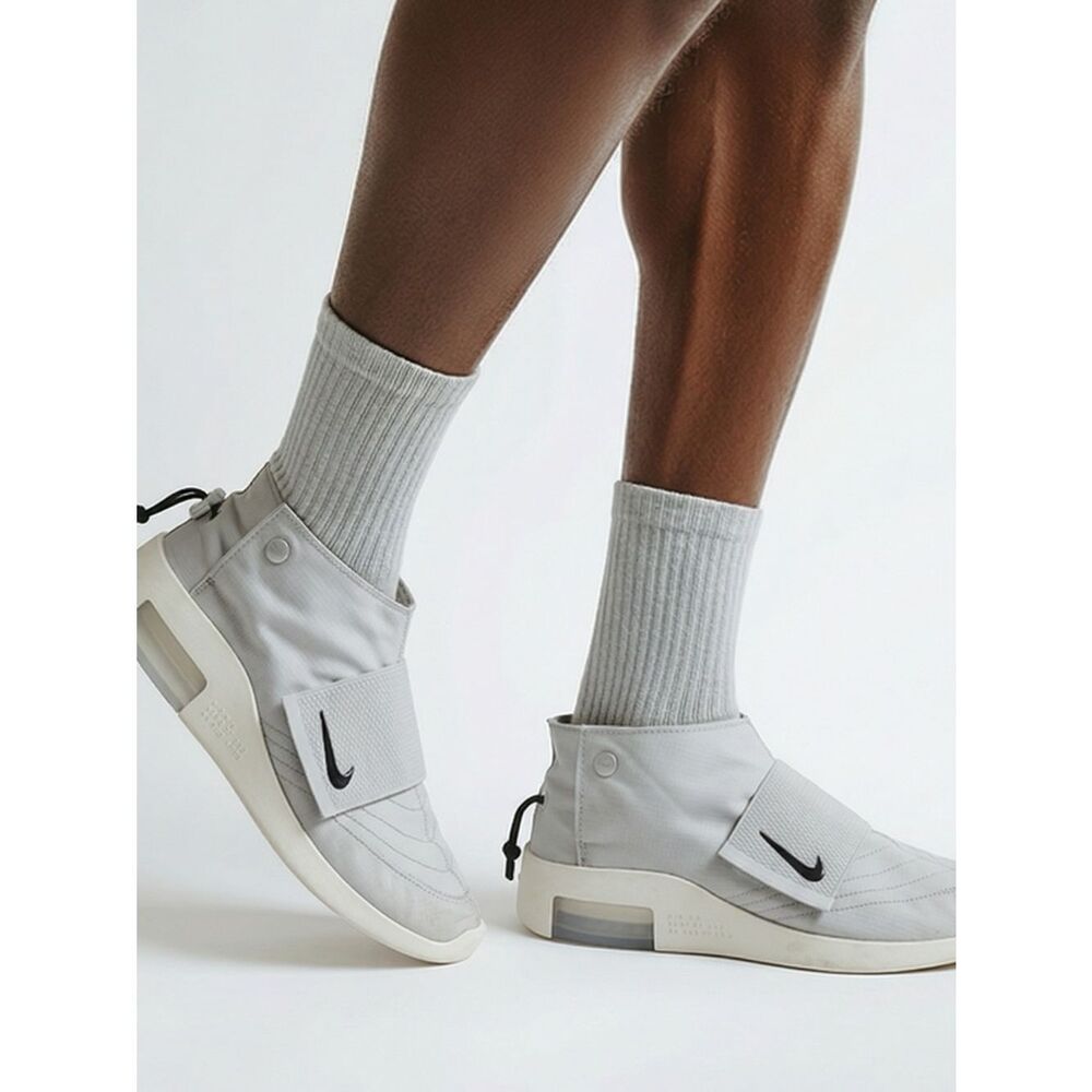 NIKE AIR x FEAR OF GOD | Pure Platinum & Black Sail Moccasin Sneakers Men’s 6.5